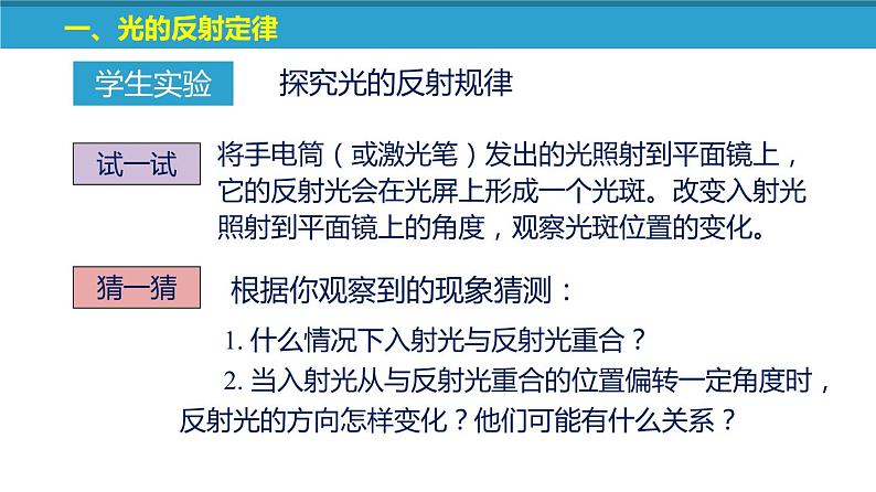 苏科版八上物理3.5 光的反射  PPT课件+内嵌式实验视频07