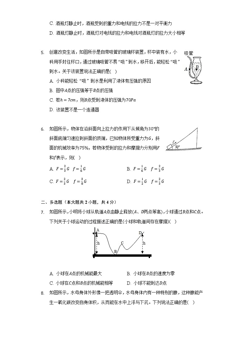 2021-2022学年河南省驻马店市正阳县八年级（下）期末物理试卷（Word解析版）第2页