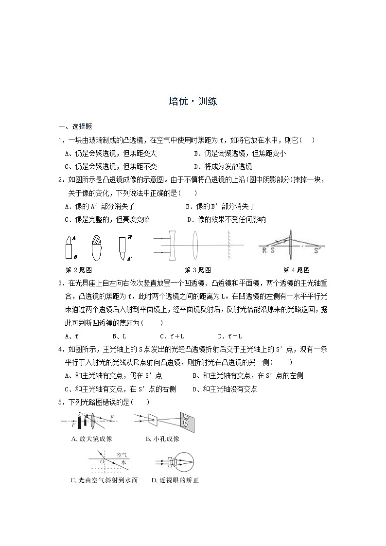 2022年通用物理中考微专题-透镜-5-2  三条特殊光线（含答案）第2页