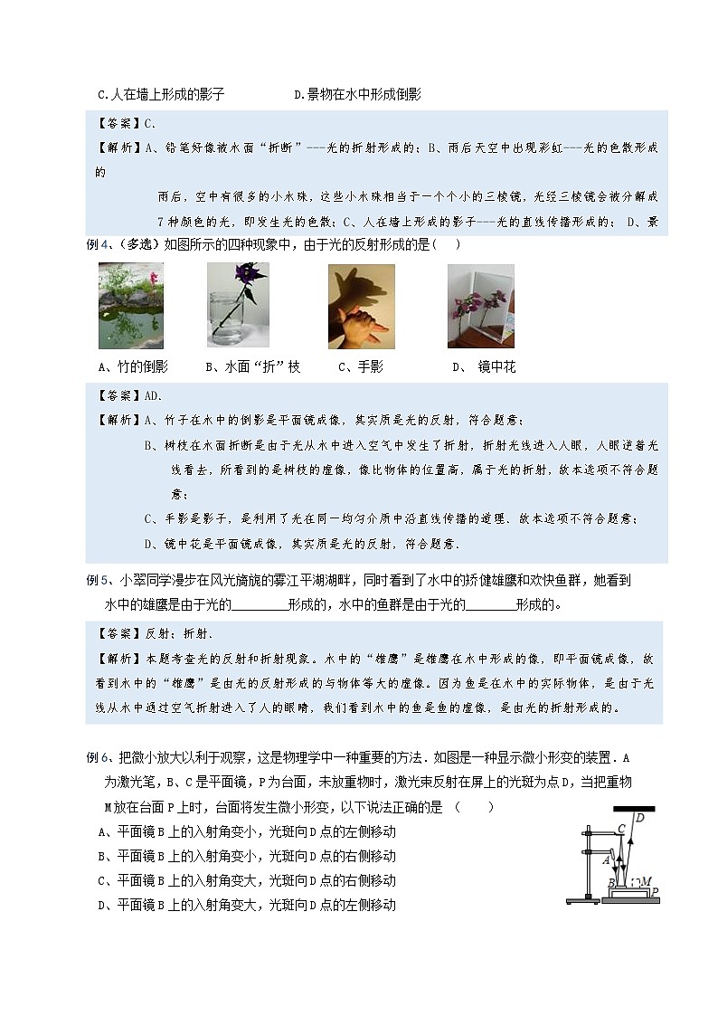 [13393442]物理中考微专题-光现象-4-1  光学三大现象辨析第3页