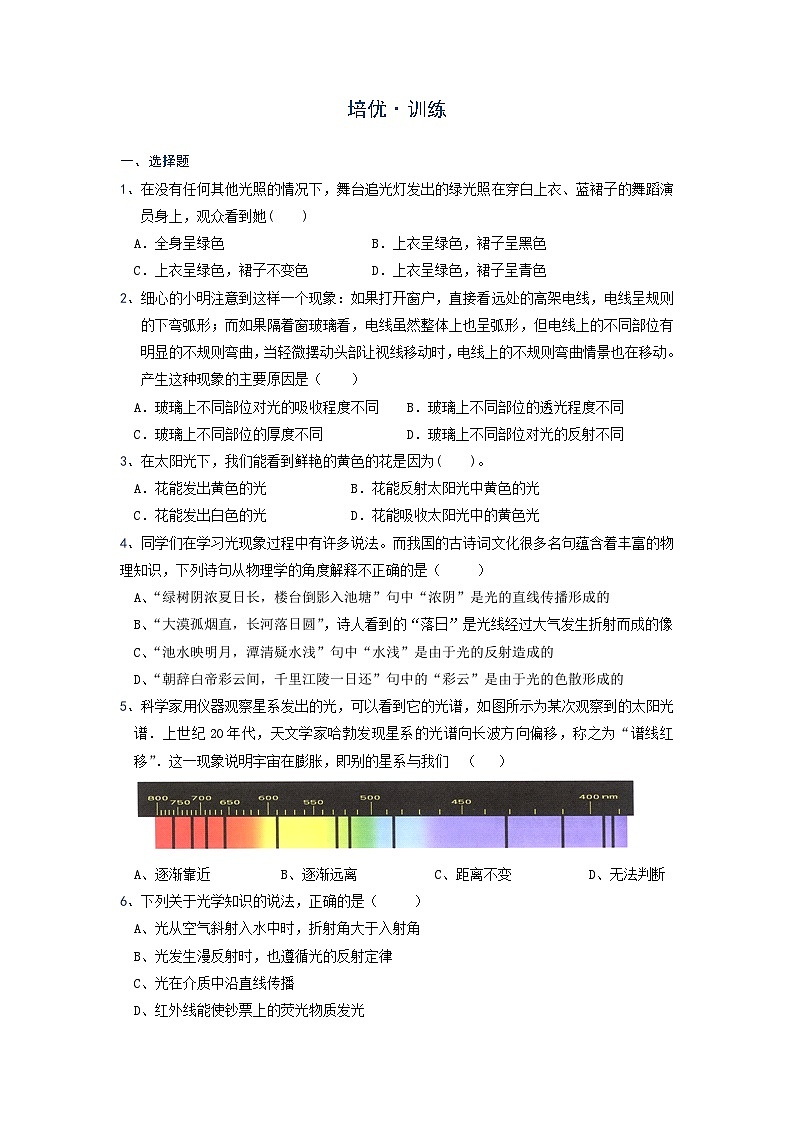 [13393445]物理中考微专题-光现象-4-4  光的色散第3页