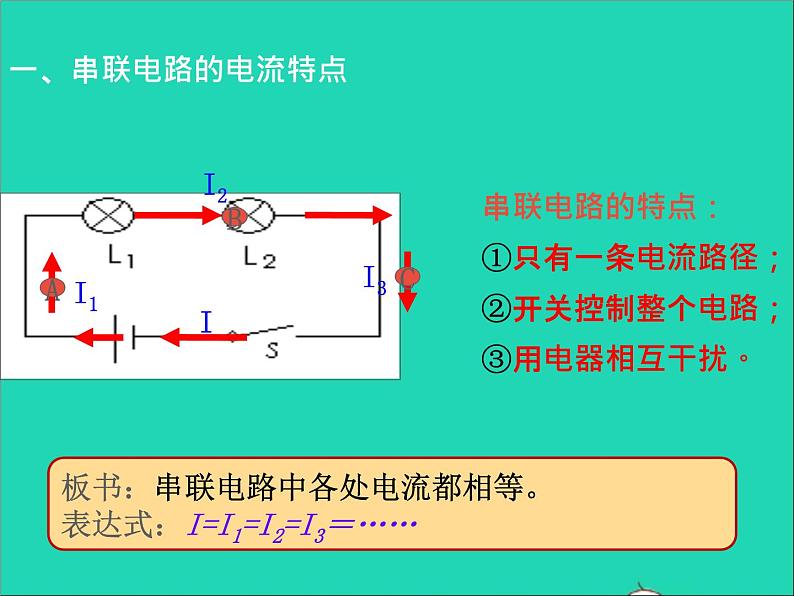 2022九年级物理全册第十五章电流和电路15.5串并联电路中电流的规律课件新版新人教版06