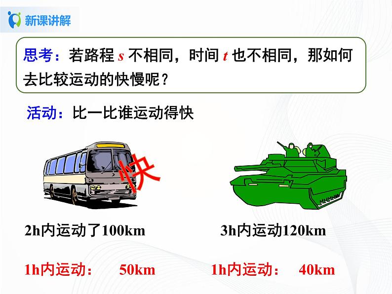 人教版物理八年级上册 1.3.1  比较物体运动的快慢 课件第7页