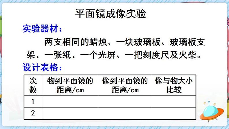 沪科版八上物理 第二节 平面镜成像 课件PPT+教案+视频素材05