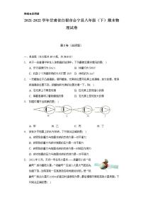 2021-2022学年甘肃省白银市会宁县八年级（下）期末物理试卷（含解析）