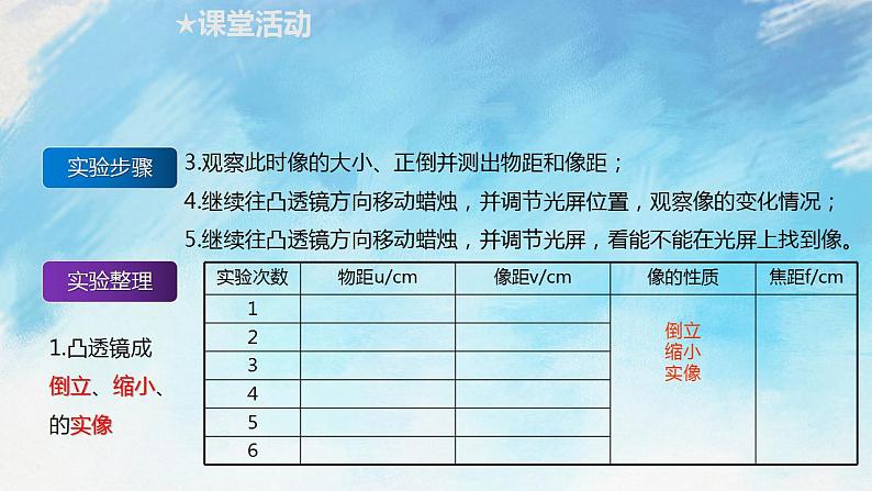 4.5.2科学探究：凸透镜成像 课件+作业八年级物理上册 沪科版八上物理08