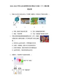 山东省菏泽市东明县2021-2022学年八年级下学期期末物理教学质量检测卷(word版含答案)
