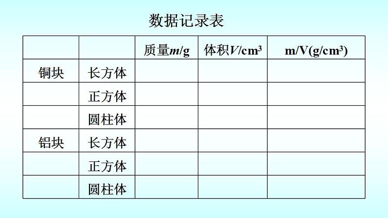 2.3学生实验：探究——物质的密度课件  北师大版八年级上册物理06