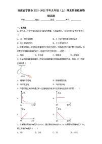 福建省宁德市2021-2022学年九年级（上）期末质量检测物理试题(word版含答案)