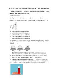 山东省淄博市高青县2021-2022学年八年级下学期期末考试物理试题 (word版含答案)