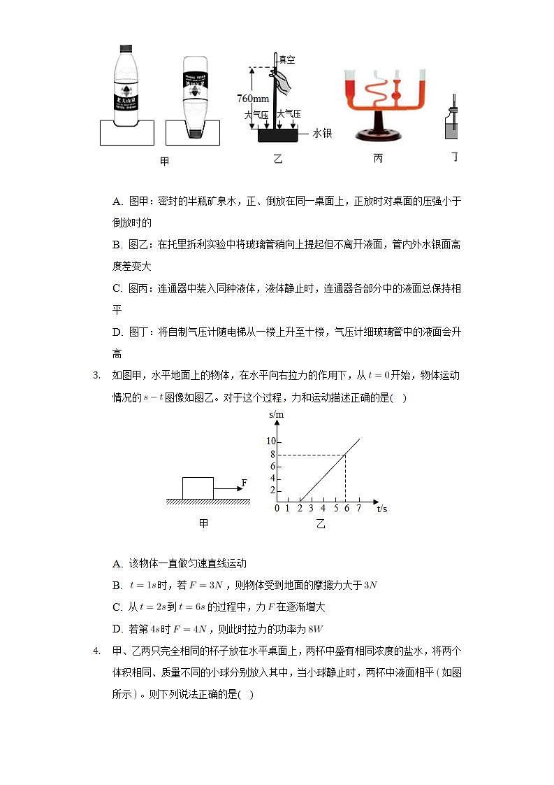 山东省济宁市曲阜市2021-2022学年八年级下学期期末考试物理试题(word版含答案)第2页