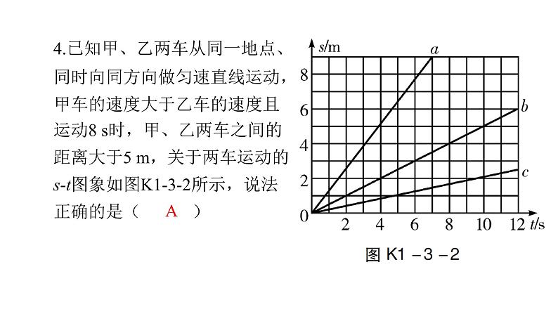 人教版八年级上册物理 第一章 第3节 运动的快慢 课后作业（课件）05