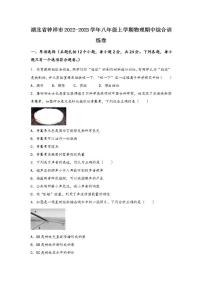 湖北省钟祥市2022-2023学年物理八年级（上)期中综合训练卷
