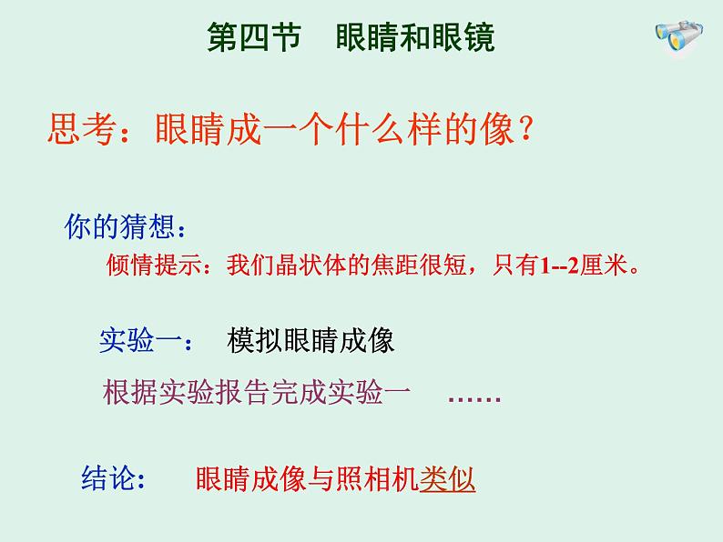 人教版八年级物理上册-5.4眼睛和眼镜-课件4第4页