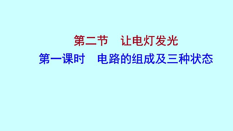 14.2让电灯发光   课件        2021-2022学年沪科版物理九年级01