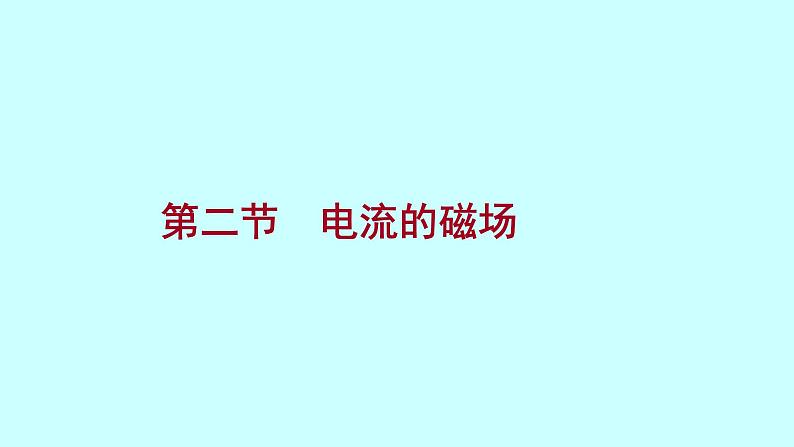 17.2 电流的磁场 课件  2021-2022学年沪科版物理九年级01