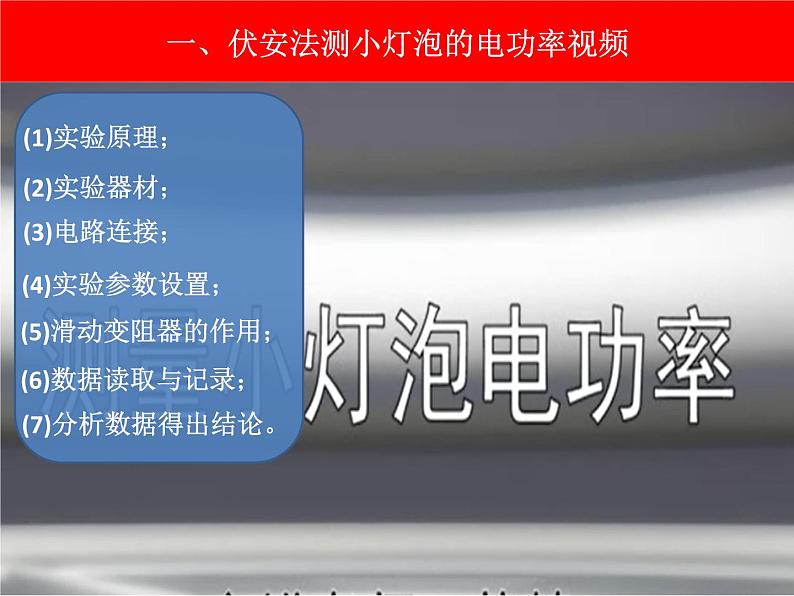 人教版九年级物理全册--18.3测量小灯泡的电功率-课件202