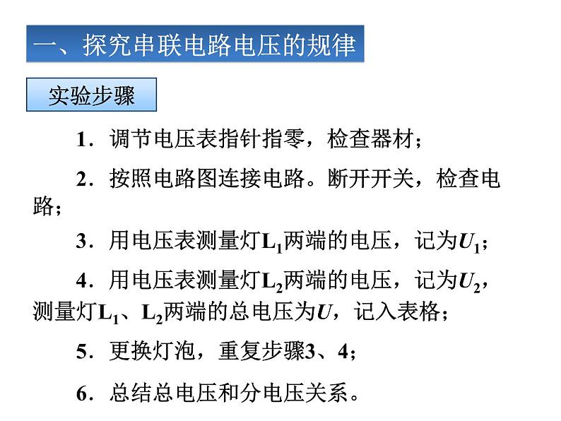 人教版九年级物理全册-16.2串、并联电路中电压的规律-课件403