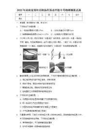 2022年河南省郑州市枫杨外国语学校中考物理模拟试卷(word版含答案)