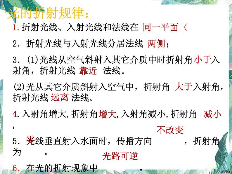 北师大版 八年级上册 光的折射 优质课件第6页