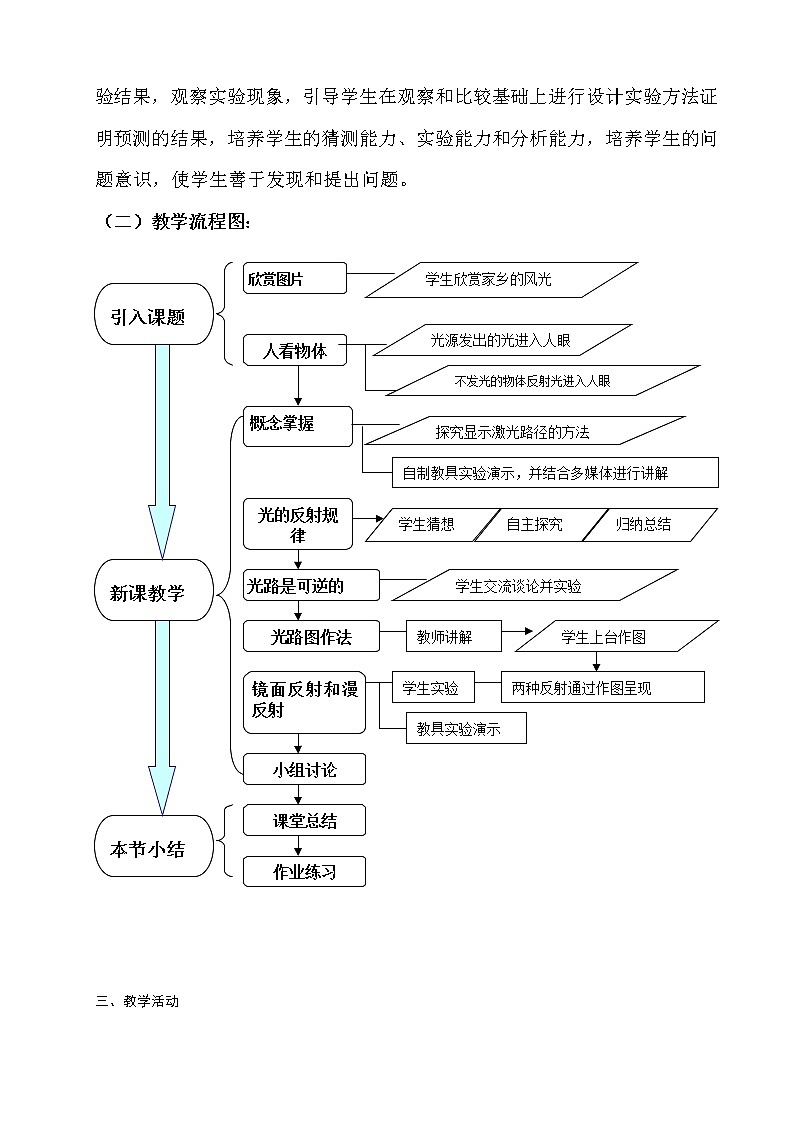 北师大版 八年级上册 光的反射 优质教学设计 (1)03