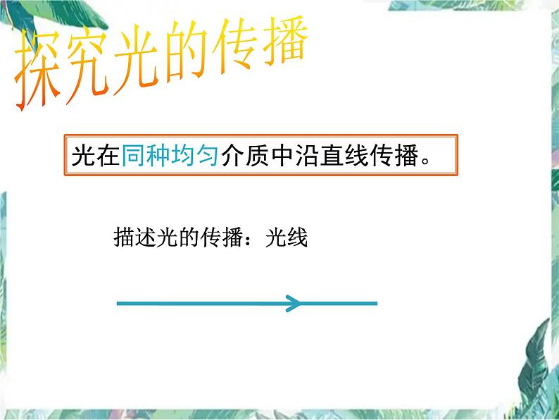 北师大版 八年级上册 光的传播 优质课件第7页