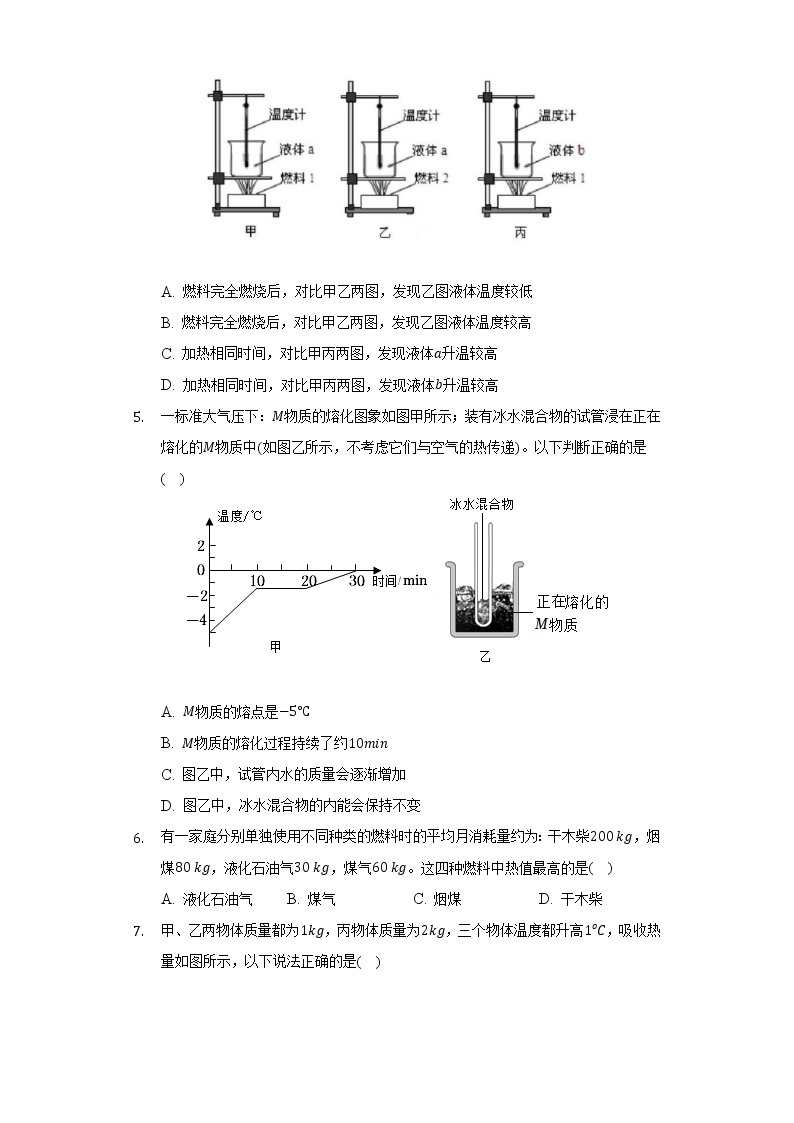 粤沪版初中物理九年级上册第十二单元《内能与热机》单元测试卷（含答案解析）02