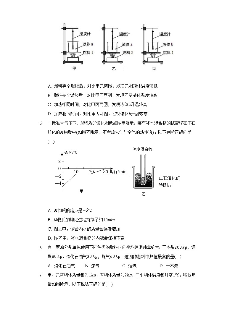 粤沪版初中物理九年级上册第十二单元《内能与热机》单元测试卷（含答案解析）02