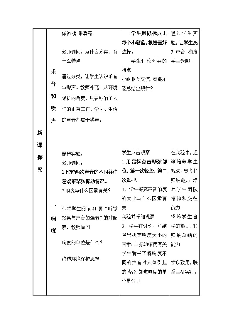 沪科版八年级物理 3.2声音的特性 教案第3页