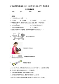 广东省河源市紫金县2021-2022学年八年级（下）期末质量检测物理试题(word版含答案)