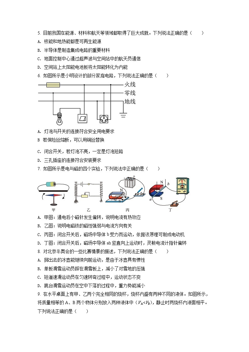 2022年辽宁省锦州市中考物理试题02