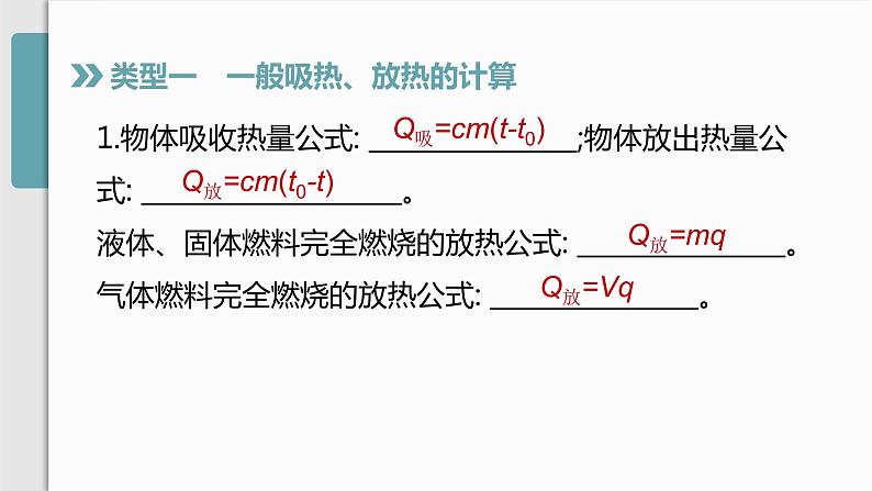 人教版九年级物理专题训练(一)  热量、热值和热效率的综合计算课件第4页