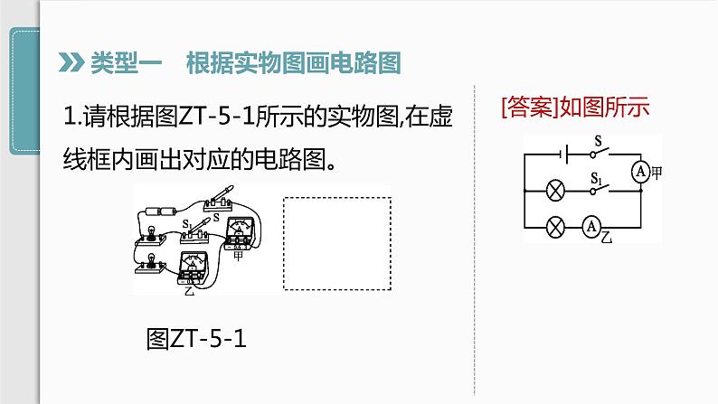 人教版九年级物理专题训练(五)  含电表、滑动变阻器的电路连接课件03