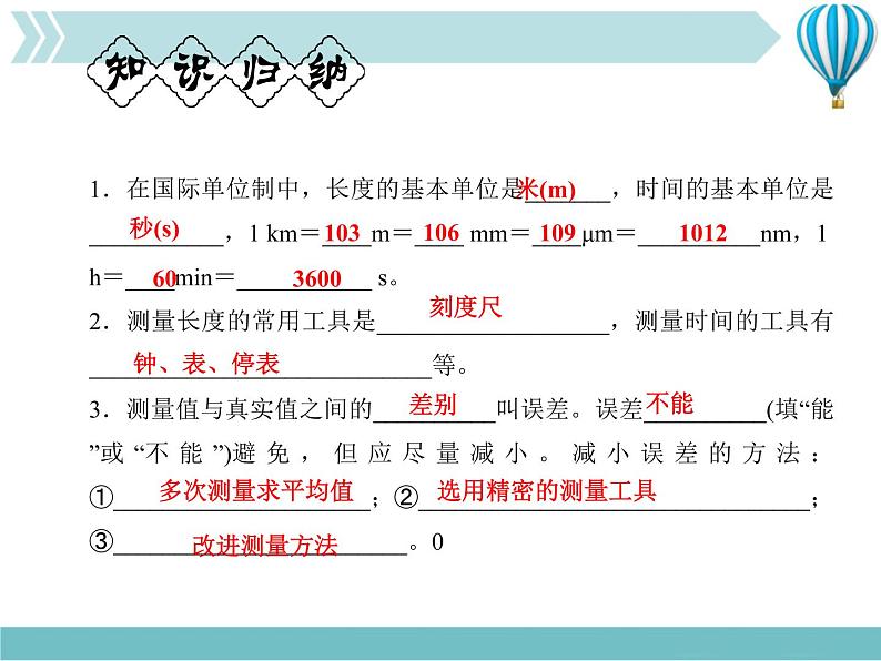 物理八年级上第1章第1节　分子热运动 第1课时　长度和时间的测量作业教学课件第2页