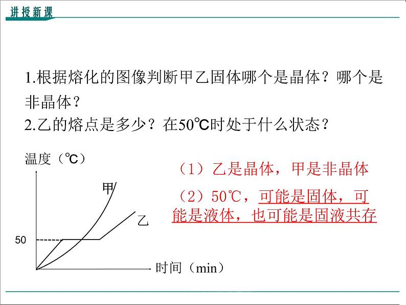 物理八年级上第3章第2节第2课时  熔化和凝固的图像及其应用教学课件05