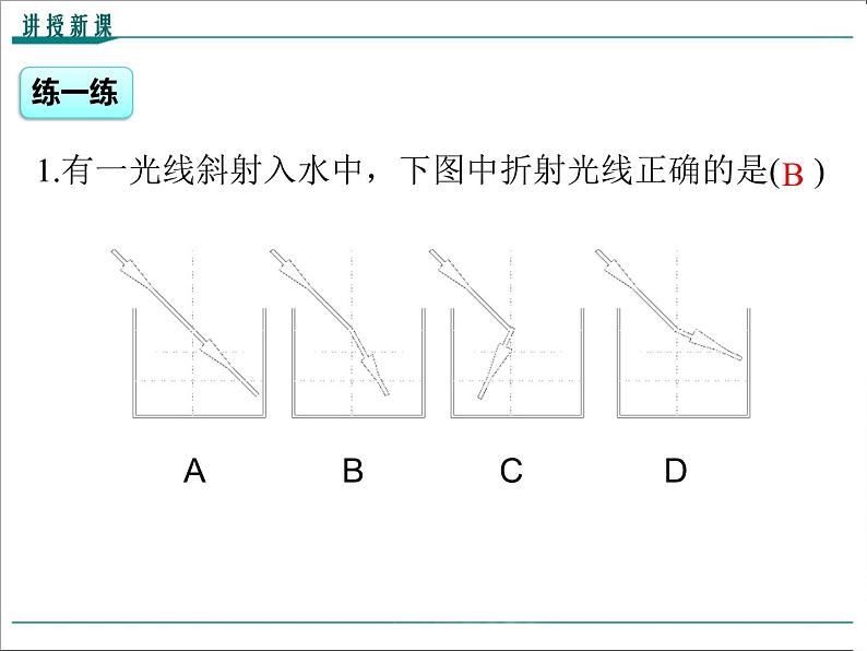 物理八年级上第4章第4节  光的折射教学课件第7页