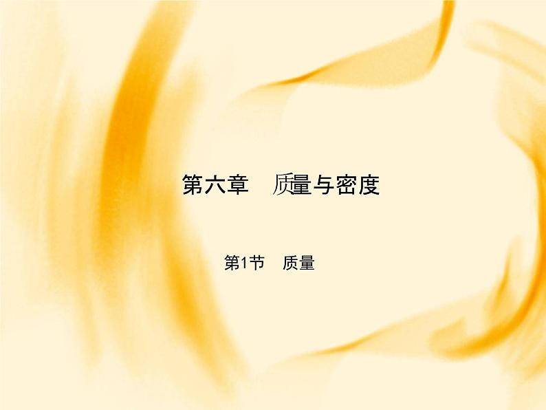 物理八年级上第6章第1节　质量作业教学课件01