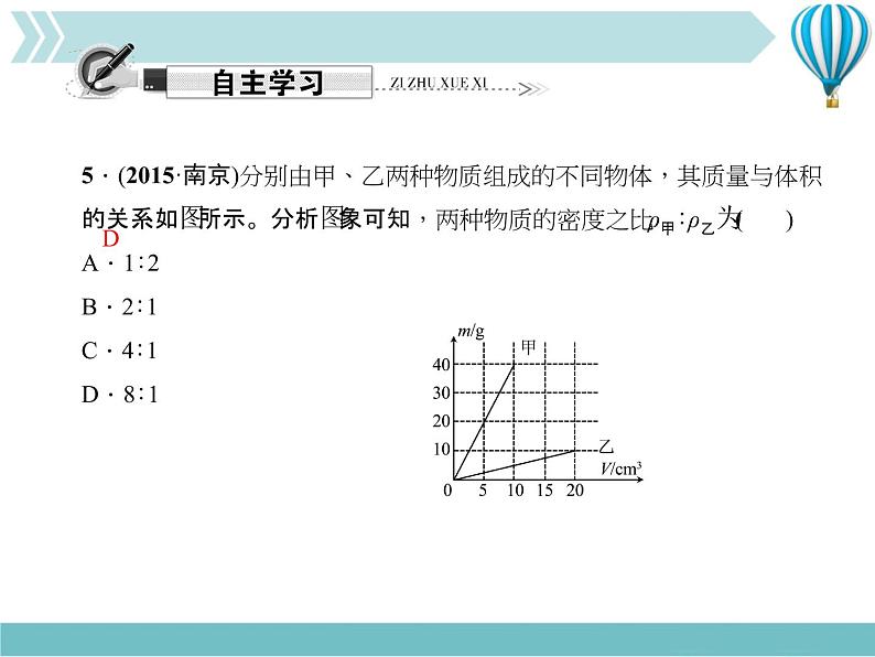 物理八年级上第6章第2节　密度作业教学课件第7页