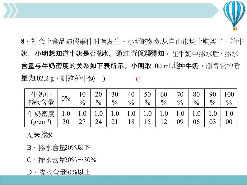 物理八年级上第6章第六章综合训练作业教学课件06