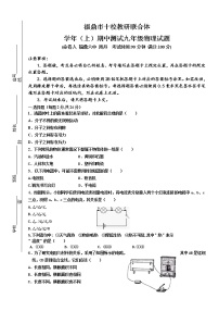 九年级物理福建省福鼎市十校教研联合体九年级上学期期中联考物理试题