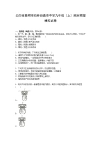 九年级物理云南省昆明市石林县鹿阜中学九年级上学期期末物理模拟试卷（有答案）