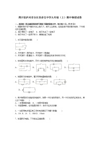 九年级物理四川省泸州市合江县参宝中学九年级上学期期中物理试卷（含答案）