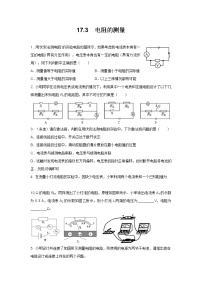 人教版九年级全册第3节 电阻的测量课时训练