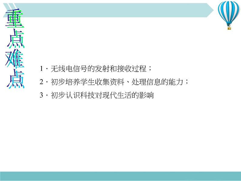 物理九年级下第21章第3节　广播、电视和移动通信新教学课件03