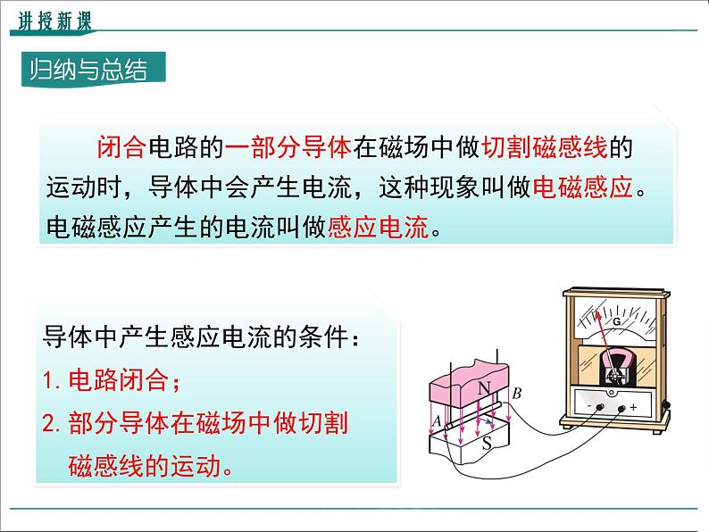 物理九年级下第二十章 电与磁第5节 磁生电精品教学课件08
