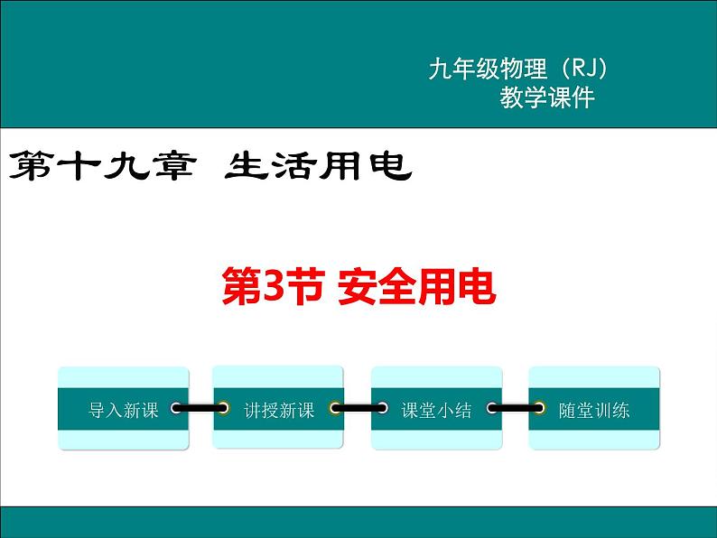 物理九年级下第十九章 生活用电第3节 安全用电精品教学课件01