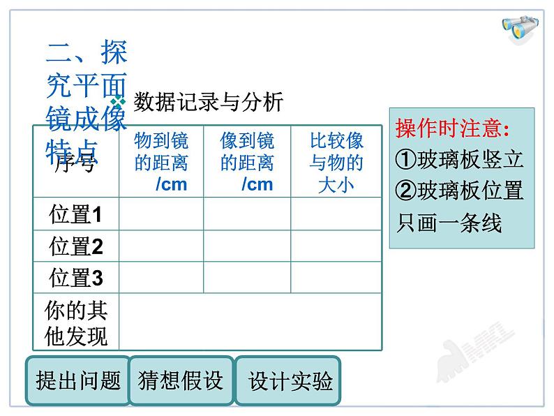 物理八年级上第4章第3节平面镜成像教学课件第6页