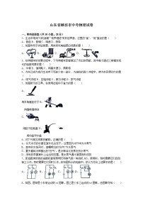 九年级物理山东省潍坊市中考物理试卷（含答案）