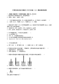 物理八年级上宁夏吴忠市红寺堡区三中八年级（上）期末物理试卷(WORD版，含解析)