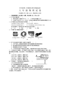 物理八年级下 广东省湛江市徐闻县八年级下学期期中考试物理试题